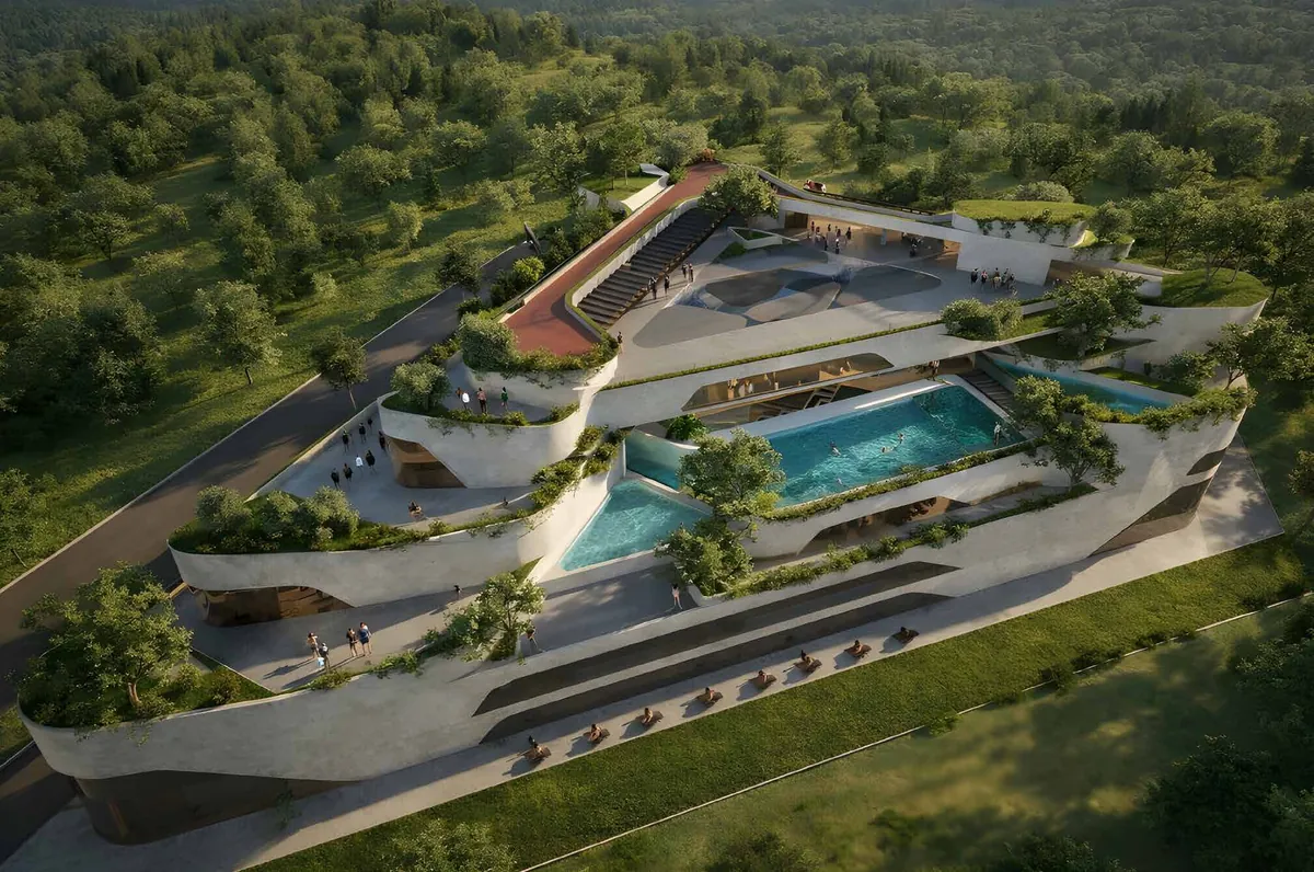 Mana Skanda The Right Life clubhouse aerial view